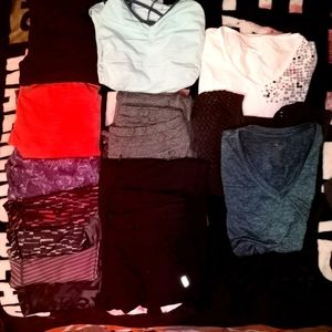 Yoga pants and yoga  tops thirteen piece bundle